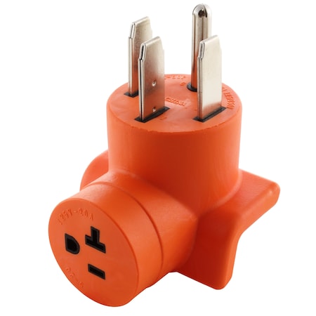 Ac Works Plug Adapter, 5-15/20R, 14-50P, 5-20P, 14-50P, 0 ft., Orange AD1450520